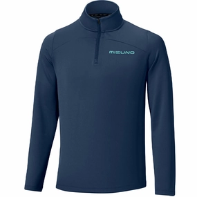 product UV resistant protection Mizuno Tech 1/4 Zip Sweater - Navy