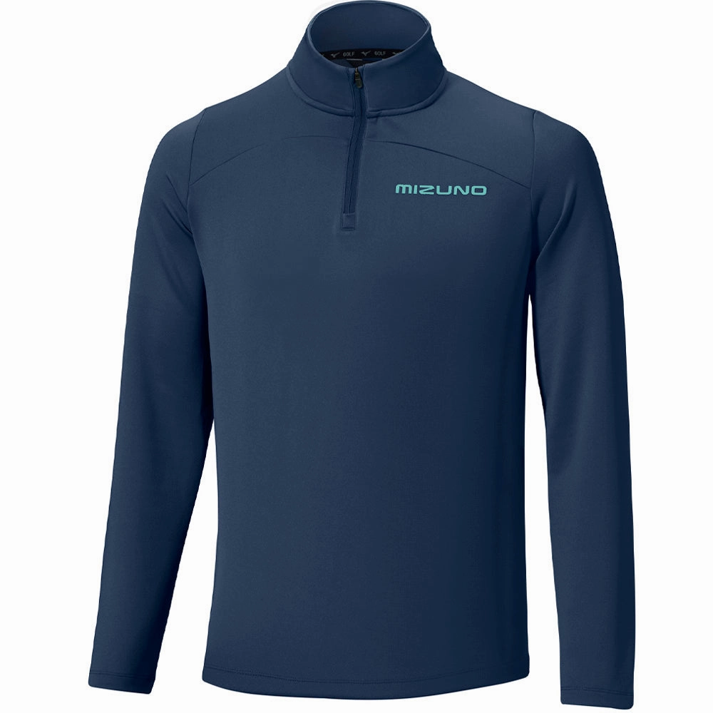 Casual Jacket Winter Wear Mizuno Tech 1/4 Zip Sweater - Navy