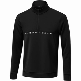 Mizuno Trace 1/4 Zip Pullover - Black Relaxed Outfit