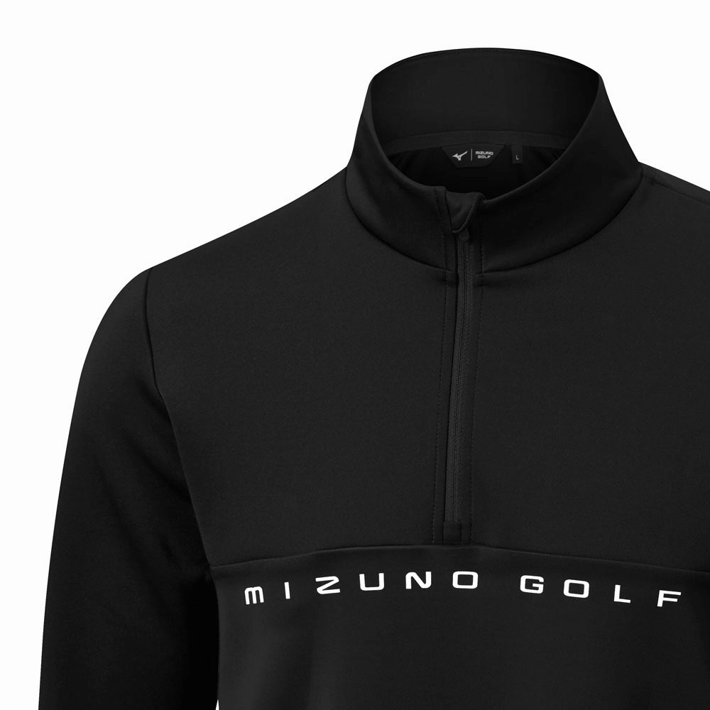 Sporty Style Mizuno Trace 1/4 Zip Pullover - Black