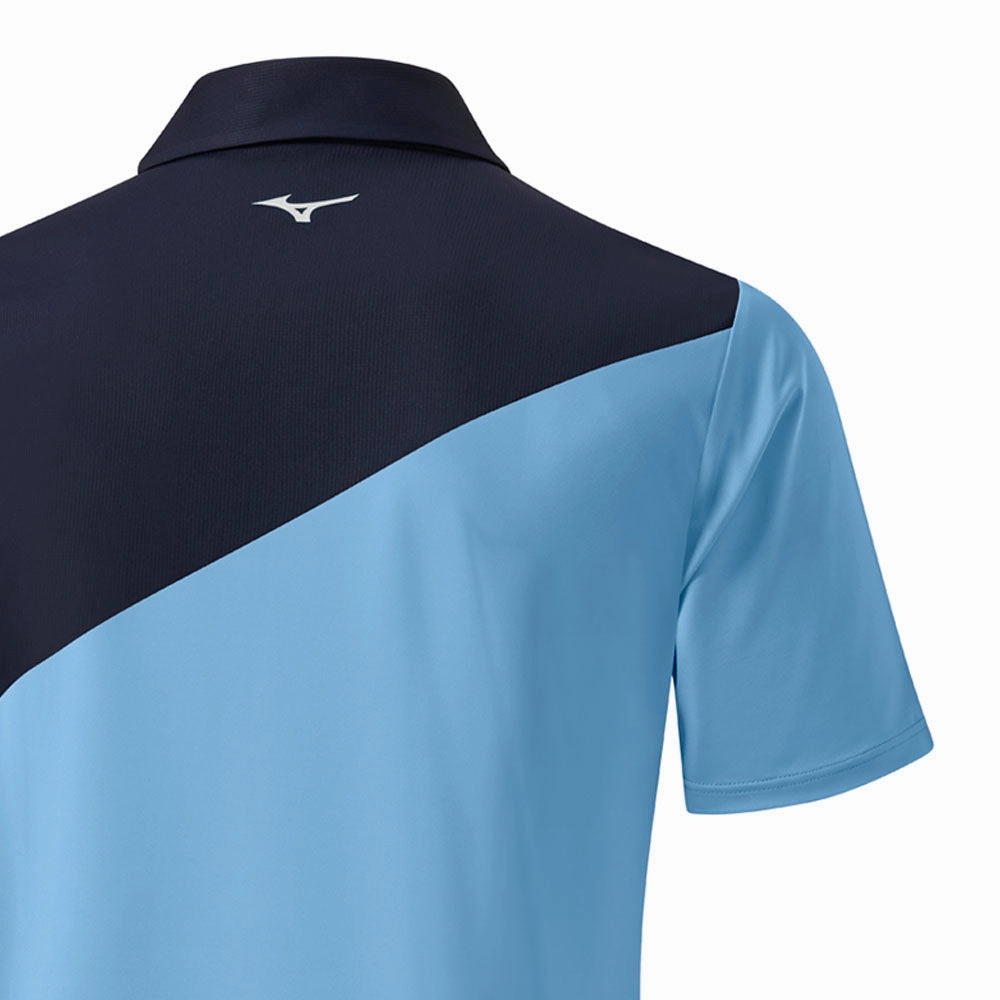 Mizuno Trace Polo Shirt - Air Blue Ultra Soft Texture