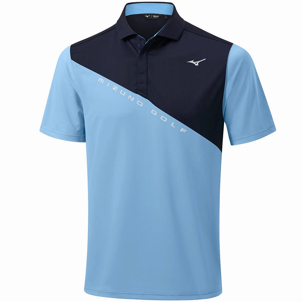 Outdoor Layer Relaxed Wear Mizuno Trace Polo Shirt - Air Blue