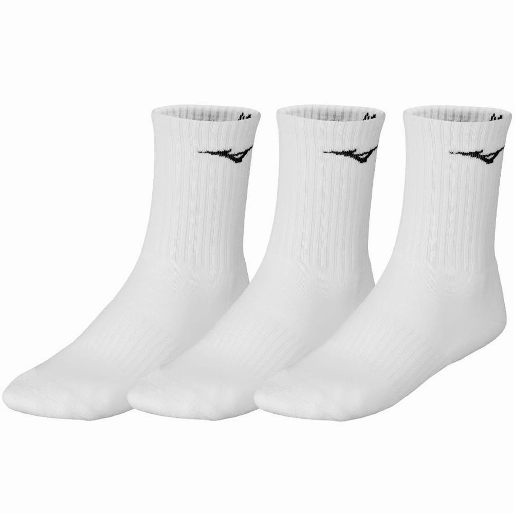 Mizuno Training Socks (3 Pack) - White Strappy Forest