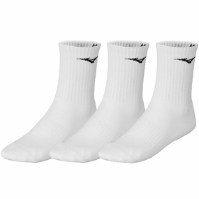 Mizuno Training Socks (3 Pack) - White Strappy Forest