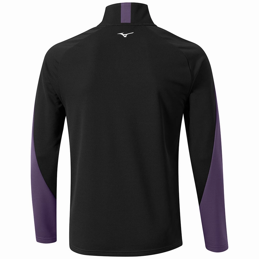 Mizuno Winter Breeze 1/4 Zip Pullover - Purple Anti-pilling Everyday Comfort