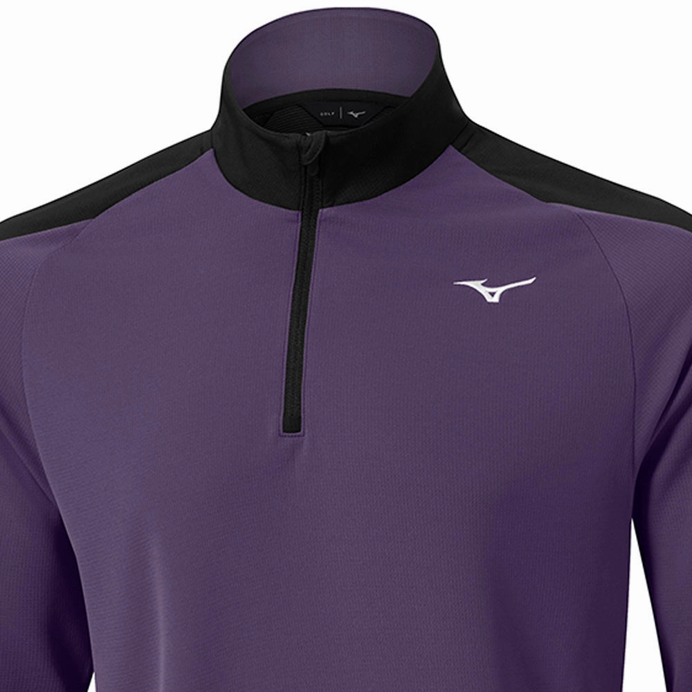 Mizuno Winter Breeze 1/4 Zip Pullover - Purple product checkered classicism