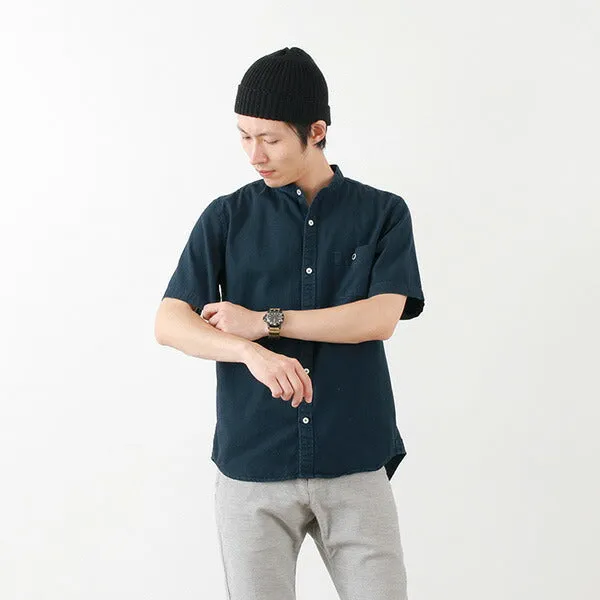 BARNS / BR-7750R Ox S/S Band Collar Shirt Non Iron
