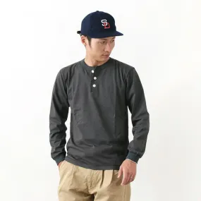 Set In Sleeve BARNS / COZUN Knit Vintage Long Sleeve Henry Neck T-Shirt