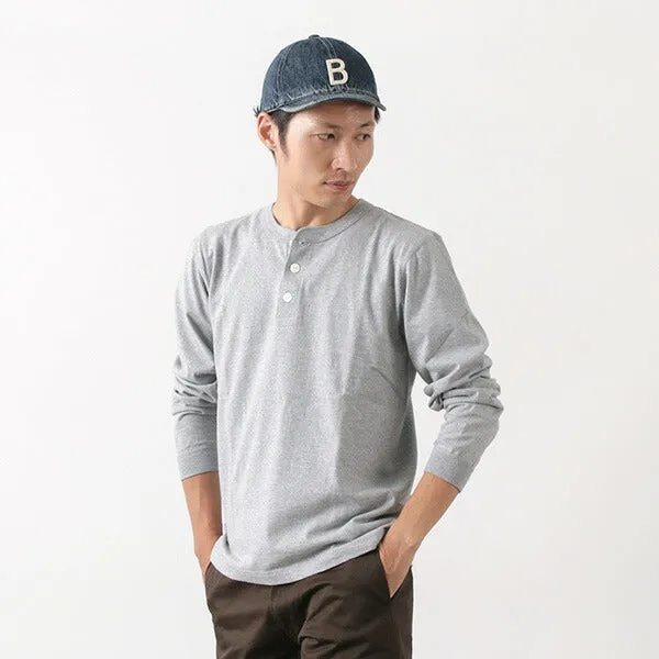 BARNS / COZUN Knit Vintage Long Sleeve Henry Neck T-Shirt Playful Prints light layering