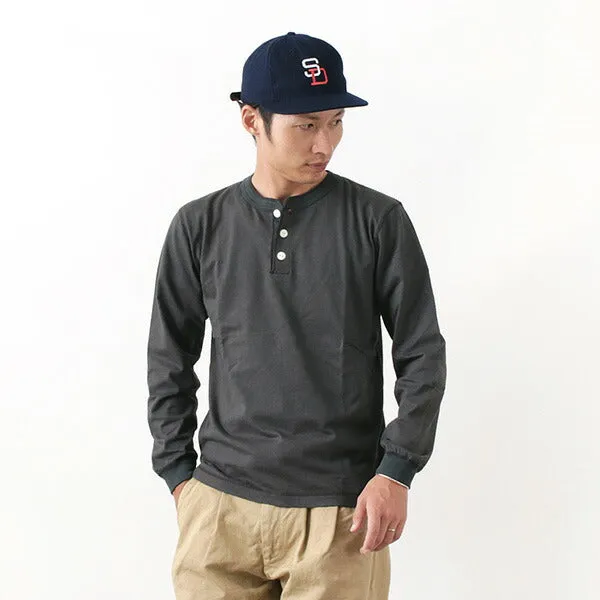 Set In Sleeve BARNS / COZUN Knit Vintage Long Sleeve Henry Neck T-Shirt