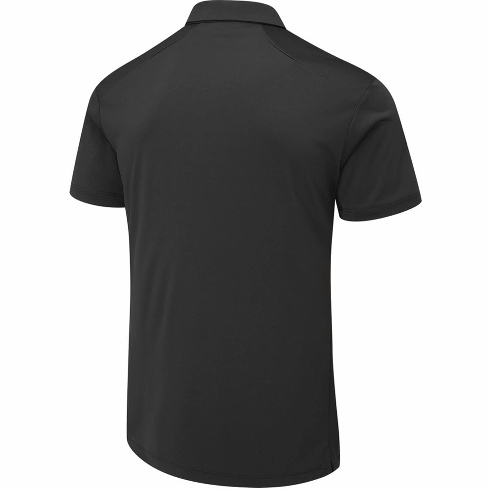 Ping Lindum Polo Shirt - Black comfortable top RibbedNeckBanding