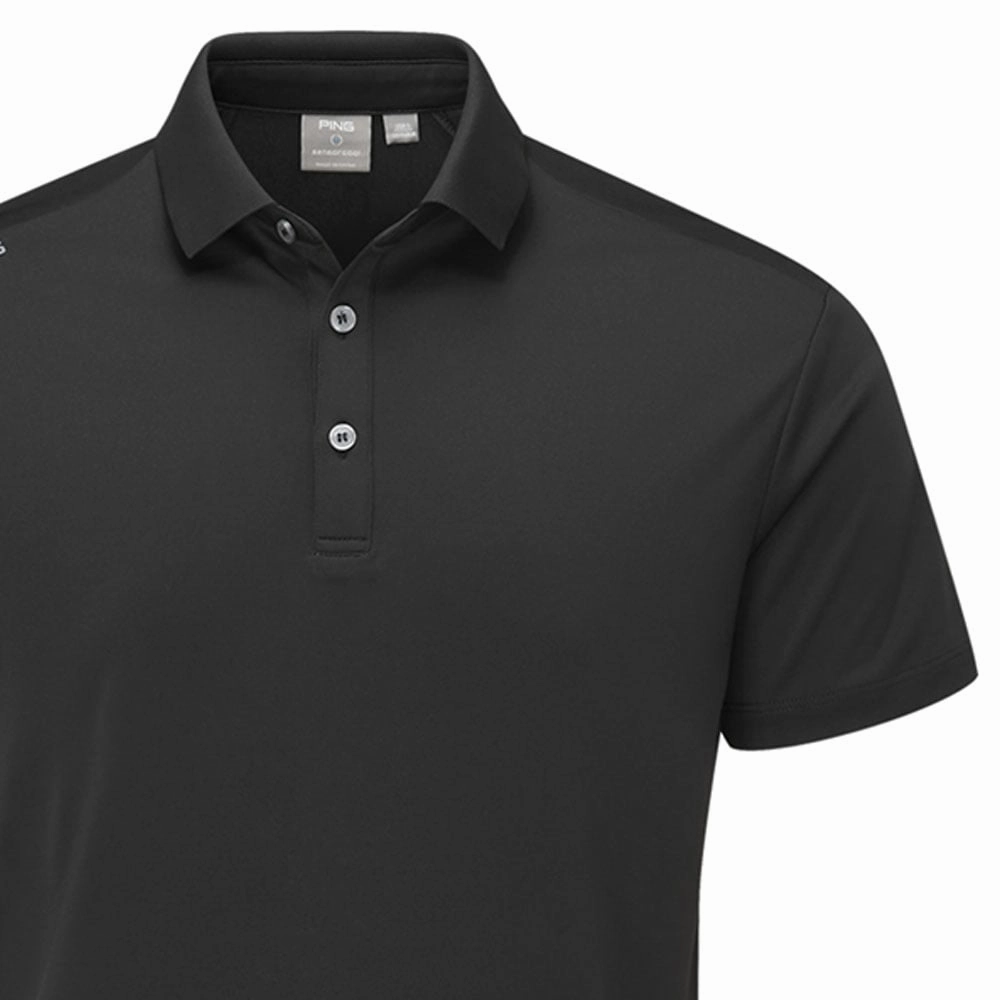 Ping Lindum Polo Shirt - Black Soft Comfort Wear