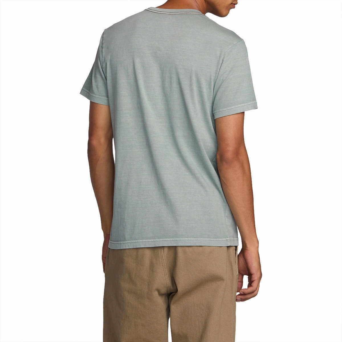 Everyday Wear Buttery Soft Fabric RVCA Contact Scripts Pocket T-Shirt - Monument