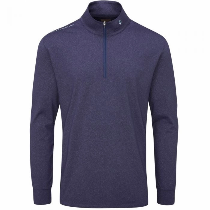 Oscar Jacobson Loke 1/4 Zip Mid-Layer - Navy short sleeves Comfortable Design