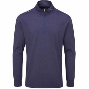 Oscar Jacobson Loke 1/4 Zip Mid-Layer - Navy short sleeves Comfortable Design