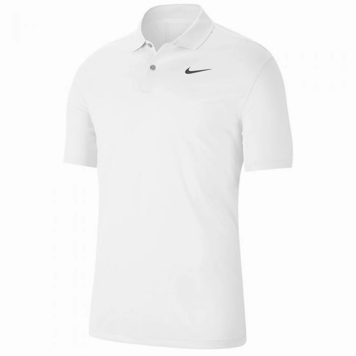 Nike Dri-Fit Victory Solid Polo Shirt - White Wrinkle-Free
