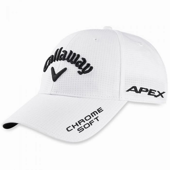 Callaway Tour Authentic Pro Cap - White Smooth Line Snapback Look