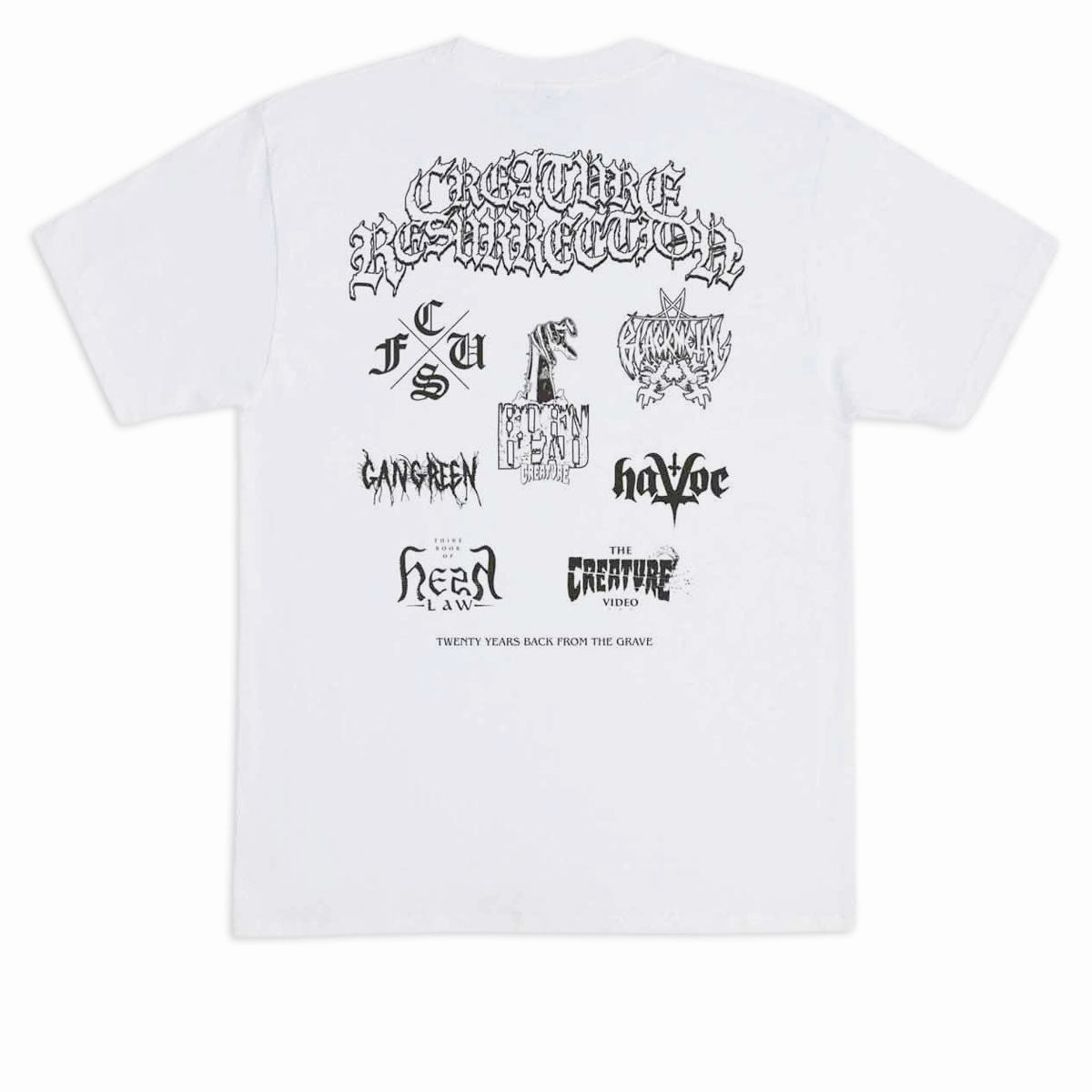 Creature Resurrection XX T-Shirt - White Bold Statement