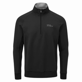 Oscar Jacobson Trent Tour 1/2 Zip Golf Sweater - Black product affordability