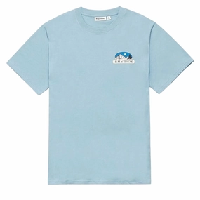 Basic Comfort Classic Wear Rhythm Horizon T-Shirt - Dusty Blue