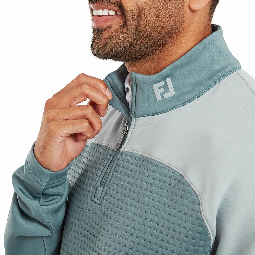 FootJoy ThermoSeries Jacquard Midlayer - Grey/Green product affordability Lightweight Design