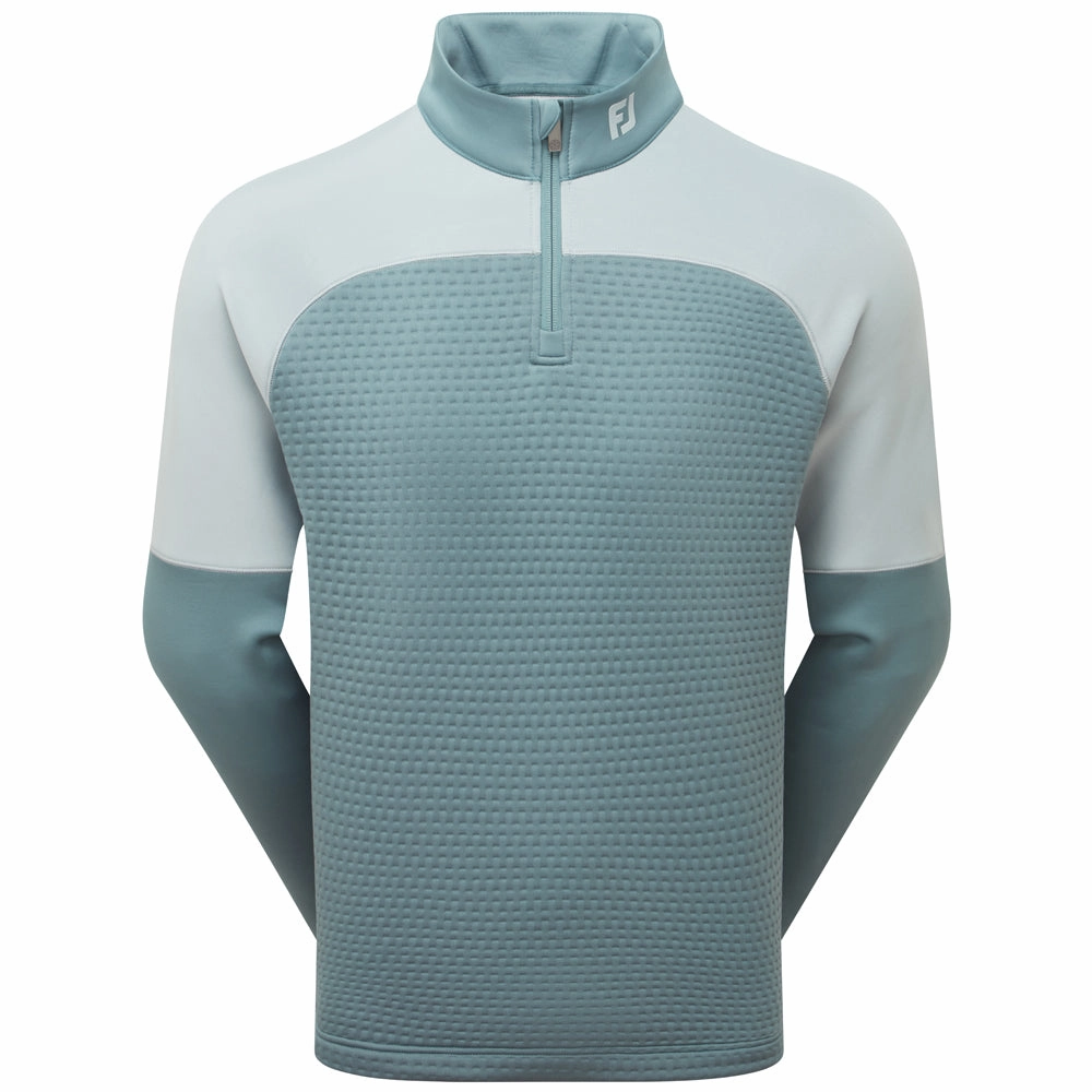 FootJoy ThermoSeries Jacquard Midlayer - Grey/Green Casual tops right for running