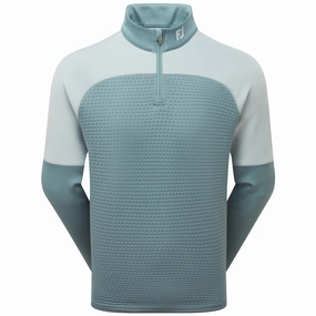 FootJoy ThermoSeries Jacquard Midlayer - Grey/Green Casual tops right for running