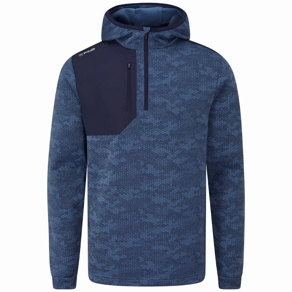 Ping Nexa 1/4 Zip Pullover - Blue Fusion/Navy Striped