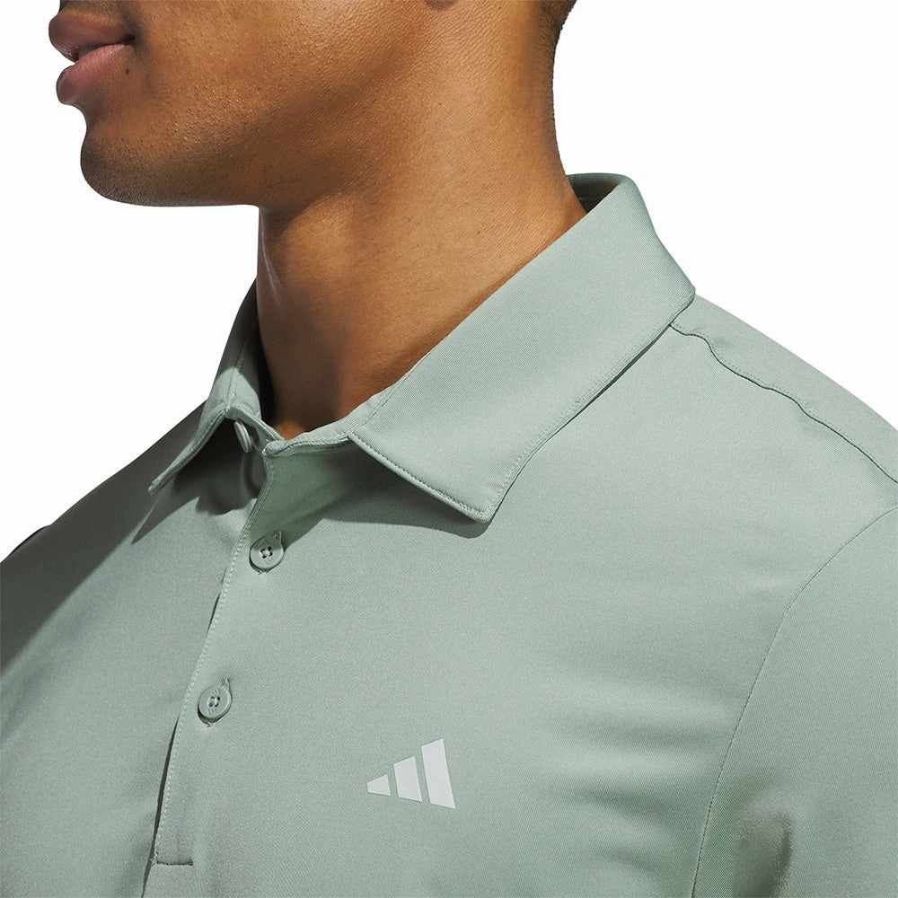 adidas Ultimate365 Solid LC Polo Shirt - Silver Green VintageWash Soft Finish