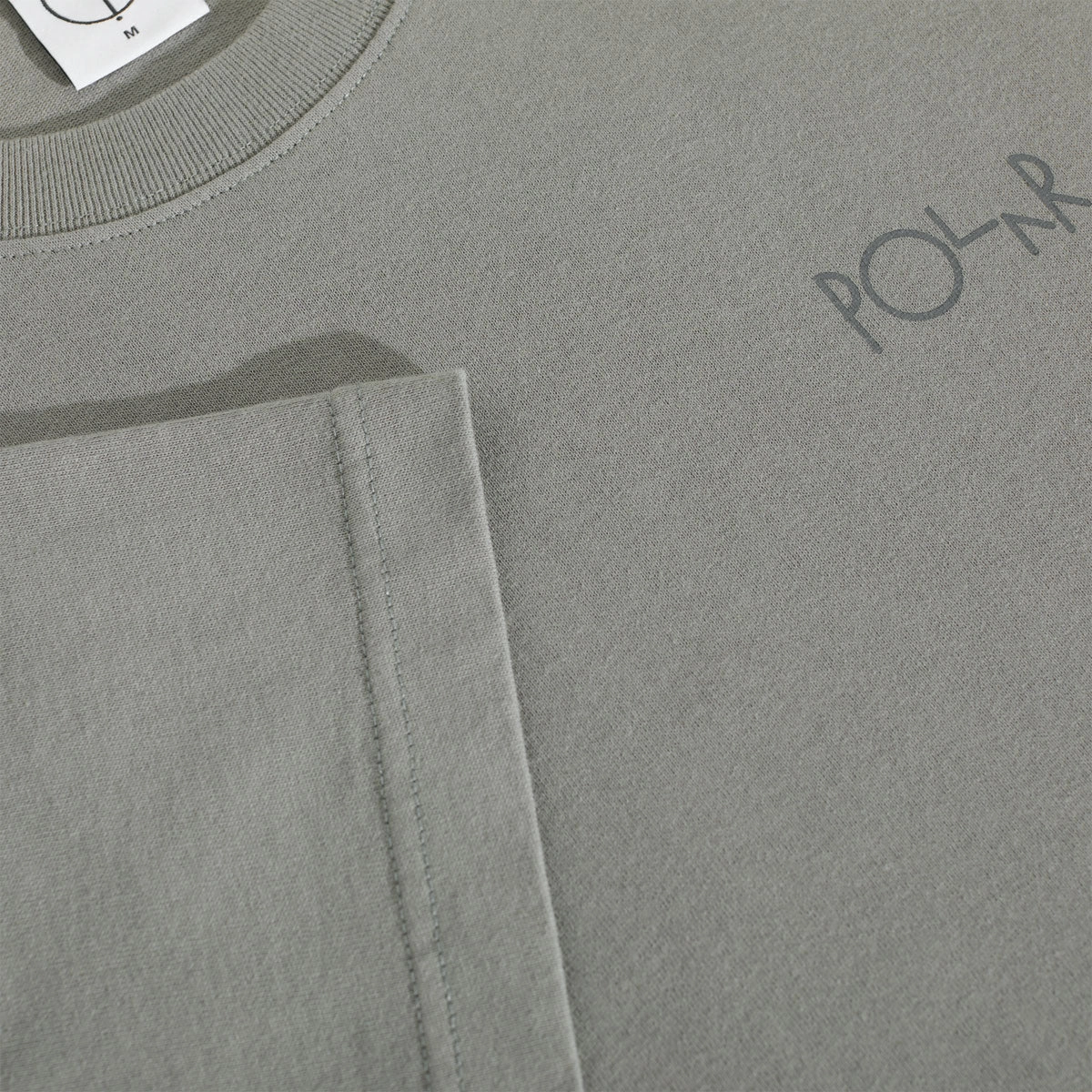Polar Stroke Logo Contrast T-Shirt - Grey Adjustable Hem Weekend Wardrobe