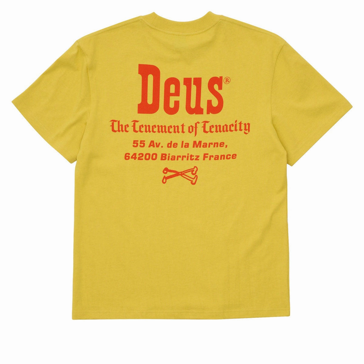 Garment Washed Texture Breathable Fit Deus Ex Machina Showdown T-Shirt - Super Lemon