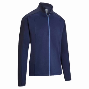 loop accents Casual Style Callaway Theramore Mixed Media Pullover - Peacoat