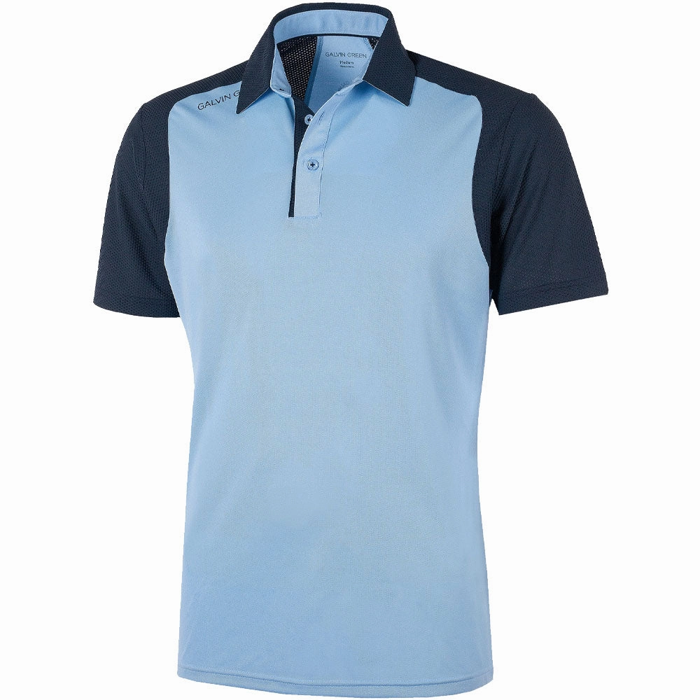 Galvin Green Massimo Ventil8  Polo Shirt - Blue Bell/Navy Fresh and Cool