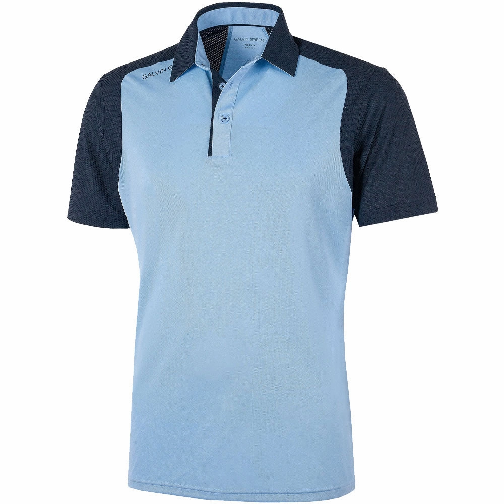 funky Slim fit clothing Galvin Green Massimo Ventil8  Polo Shirt - Blue Bell/Navy