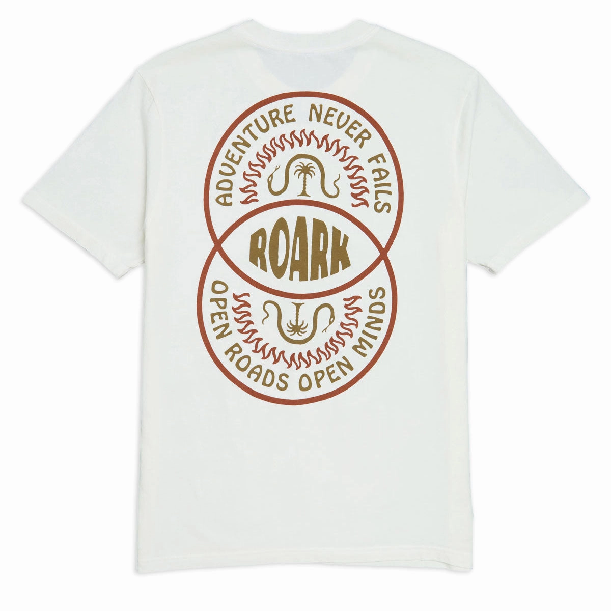 Roark Palm Snake T-Shirt - Off White Anti microbial coating Retro Style