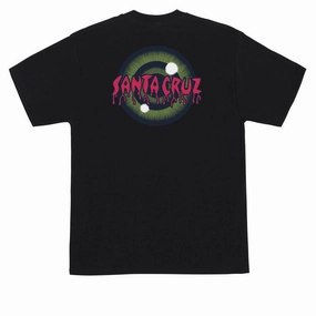 Layered Sleeve Santa Cruz Roskopp Iris T-Shirt - Black