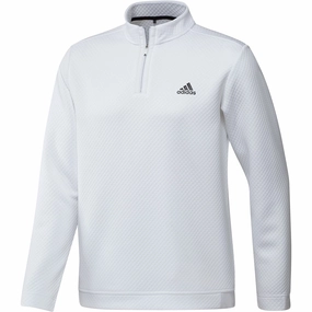adidas DWR 1/4 Zip Pullover - White Active Wear Trendy Look