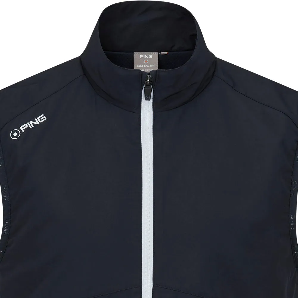 Ping Ashbourne Gilet - Navy Laser Cut Vents Water Resistant Material