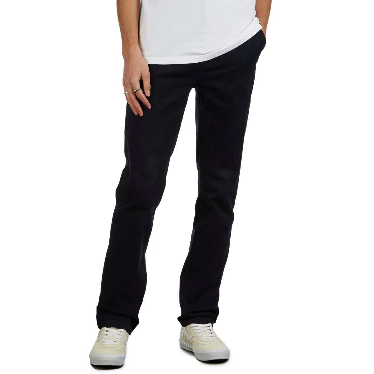 Warm Layer Timeless Comfort Fit CCS Slim Stretch Chino Pants - Navy