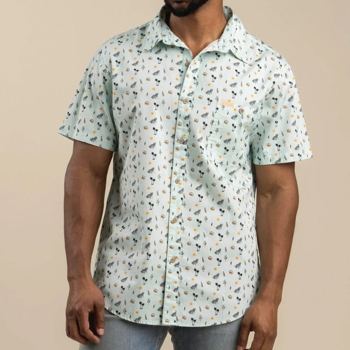 Sendero City Slicker Shirt - Blue Oasis Backpacking Trip Non Restrictive Fit