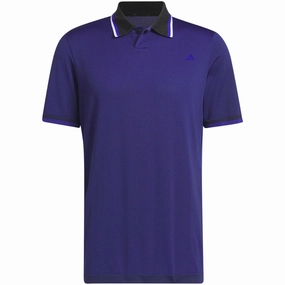 adidas Primeknit Polo Shirt - Black/Lucid Blue Comfortable apparel