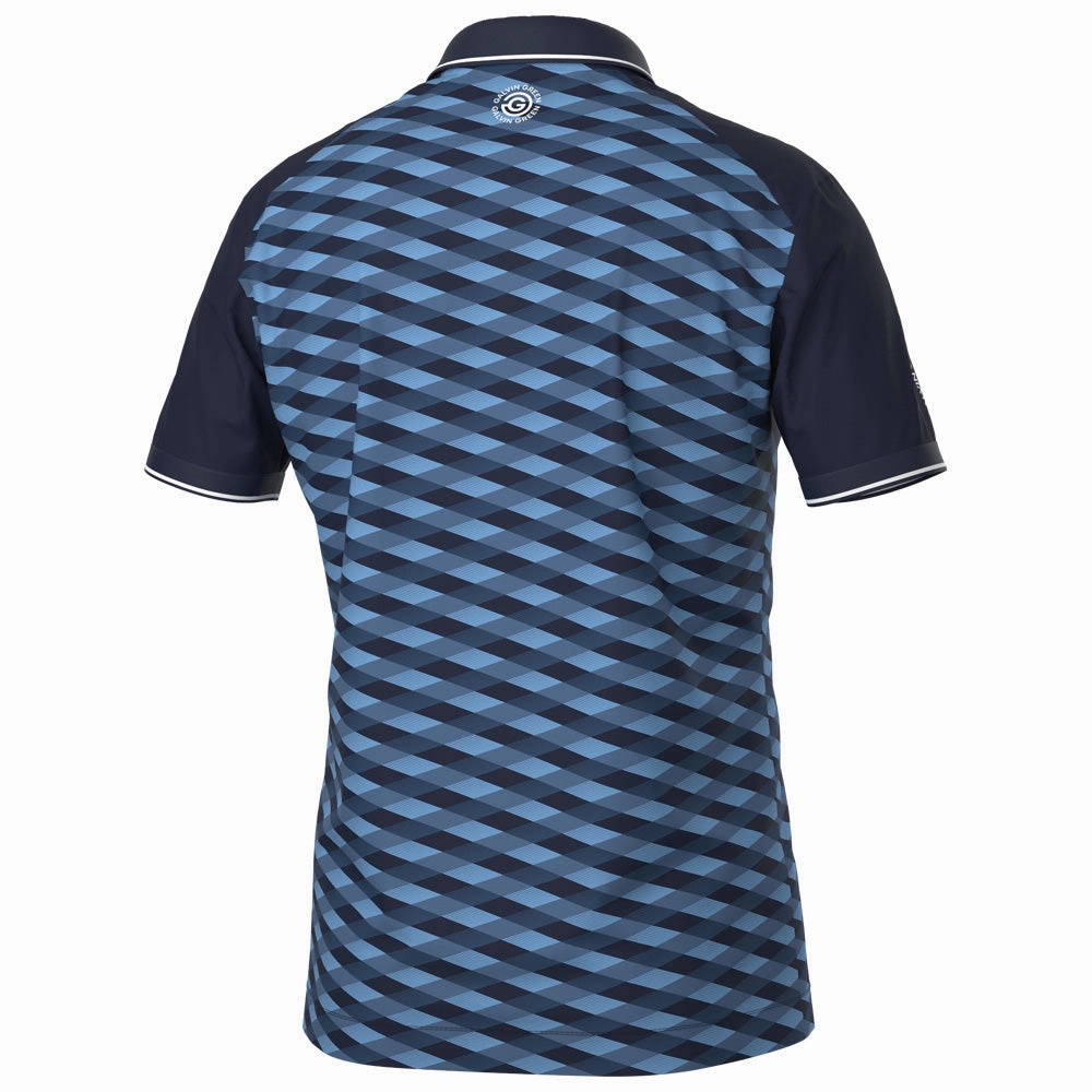 Galvin Green Marlon Polo Shirt - Navy/Moonlight Blue Minimalist Style