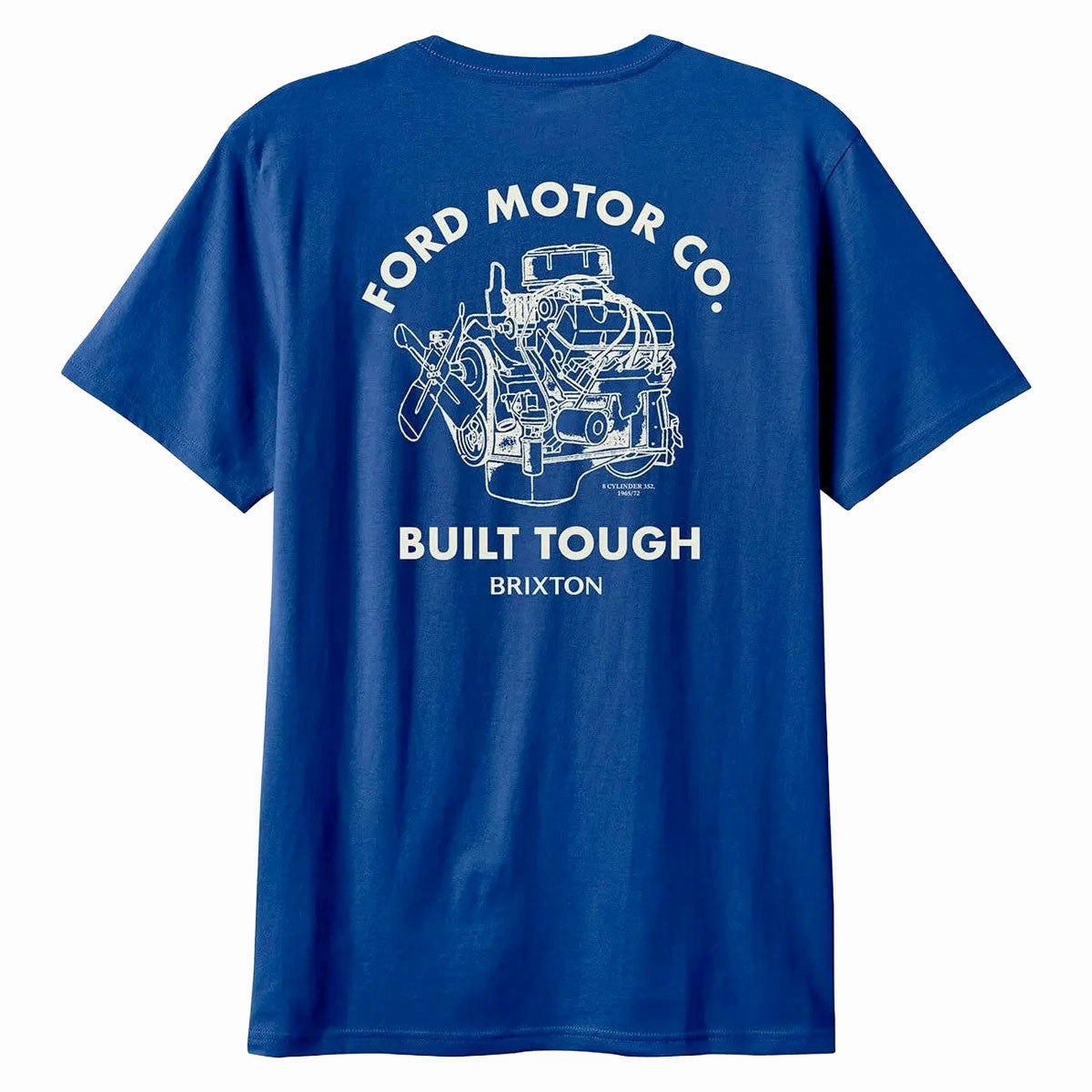 Brixton x Ford Built Tough T-Shirt - Ford Blue Quick Dry Material