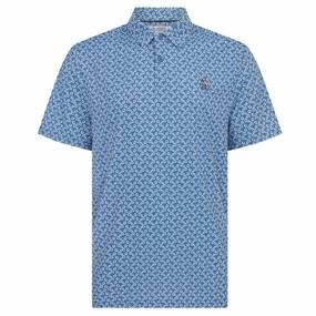 Versatile Look Original Penguin All-Over Lifesaver Print Polo Shirt - Quiet Harbor