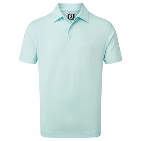 Functional Wear Travel Light FootJoy Stretch Pique Solid Colour Polo Shirt - Ice Blue