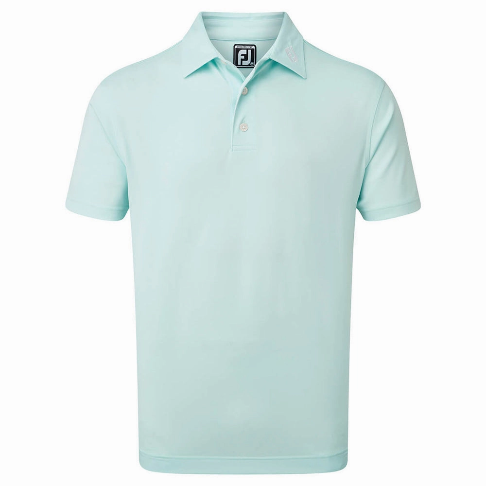 Functional Wear Travel Light FootJoy Stretch Pique Solid Colour Polo Shirt - Ice Blue