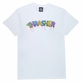 Chic Fit Easy and Relaxed Thrasher Balloons T-Shirt - White