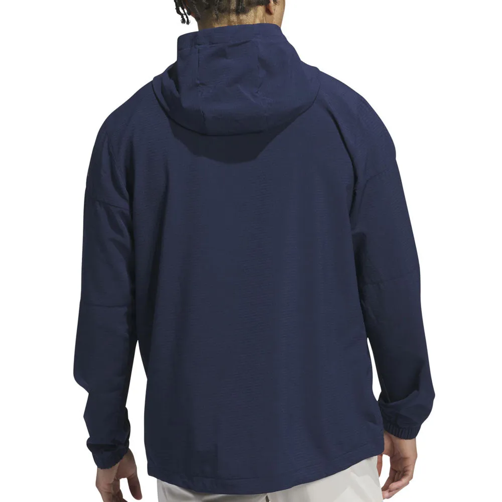 adidas Ultimate365 Club Anorak - Collegiate Navy Secure Internal Pockets All Year Use