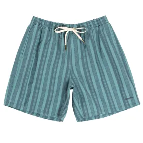 animal print shorts Home Style Rhythm Paisley Stripe Beach Jam Shorts - Vintage Green