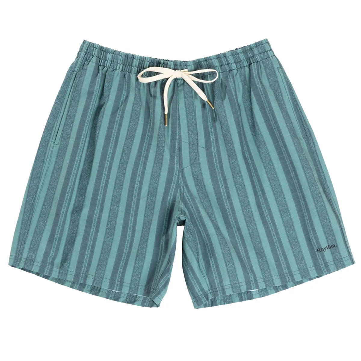 animal print shorts Home Style Rhythm Paisley Stripe Beach Jam Shorts - Vintage Green